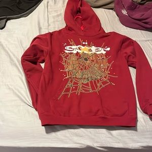 Maroon sp5der hoodie